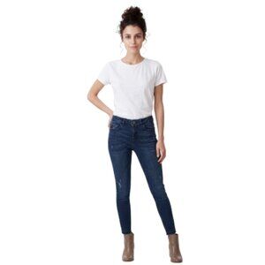 DL1961 Size 28 Petite Ryan High Rise Petite Distressed Raw Hem Jeans in …